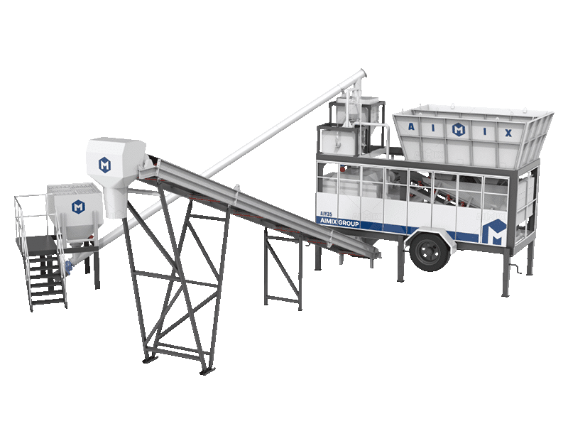 AJSY-35 Hot Selling Compact Wet Mix Concrete Plant in indonesia
