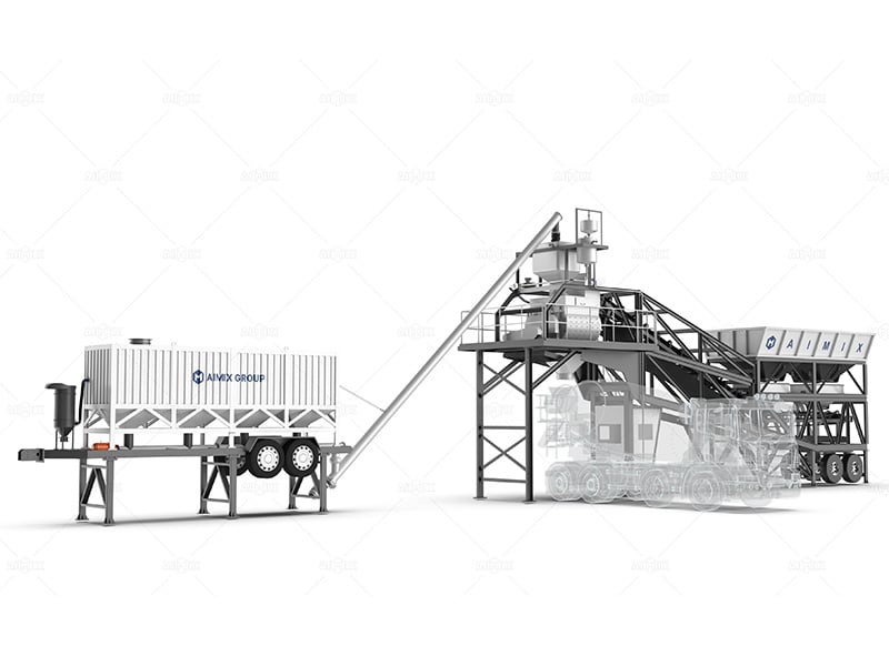 AJY-60 portable wet mix plant for sale in Indonesia