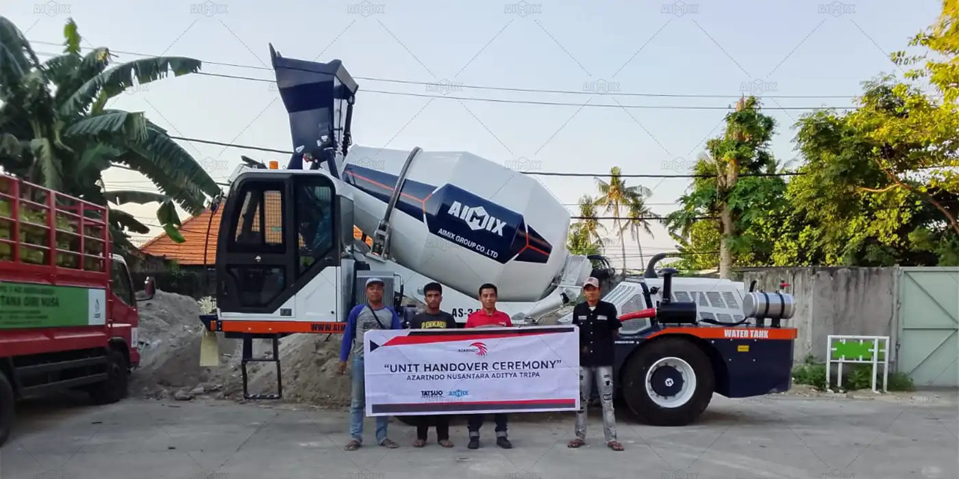 AS-3.5 self loader mixer for Apartment Construction In Kalimantan, Indonesia