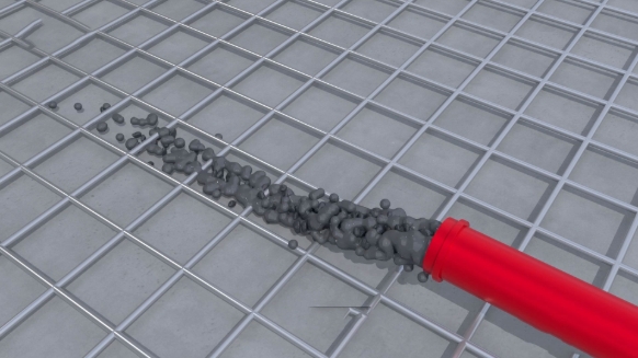 menyesuaikan aliran beton