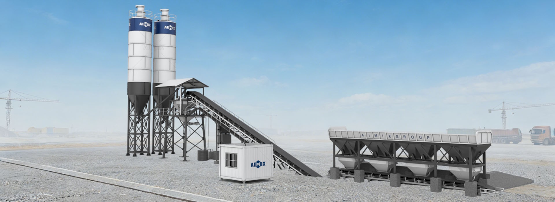 customized dry mix concrete batching plant solution for sale in Indonesia