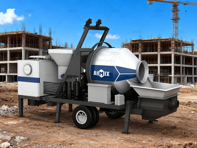 drum mixer type portable concrete mixer with concrete pump for sale in Indonesia