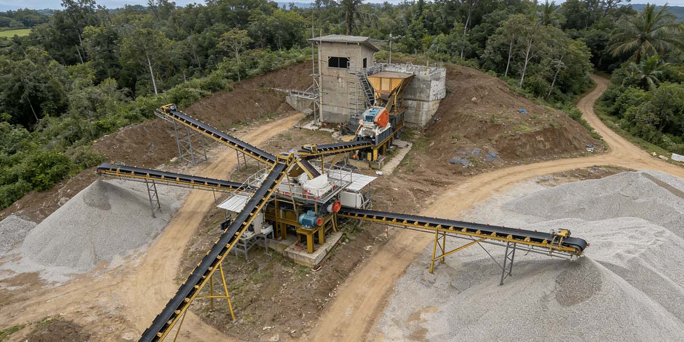 jaw crusher + cone crushers aggregate crushing plant after-sales service in Indonesia