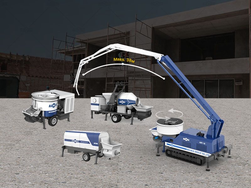 portable concrete pumper machine banner amp in Indonesia