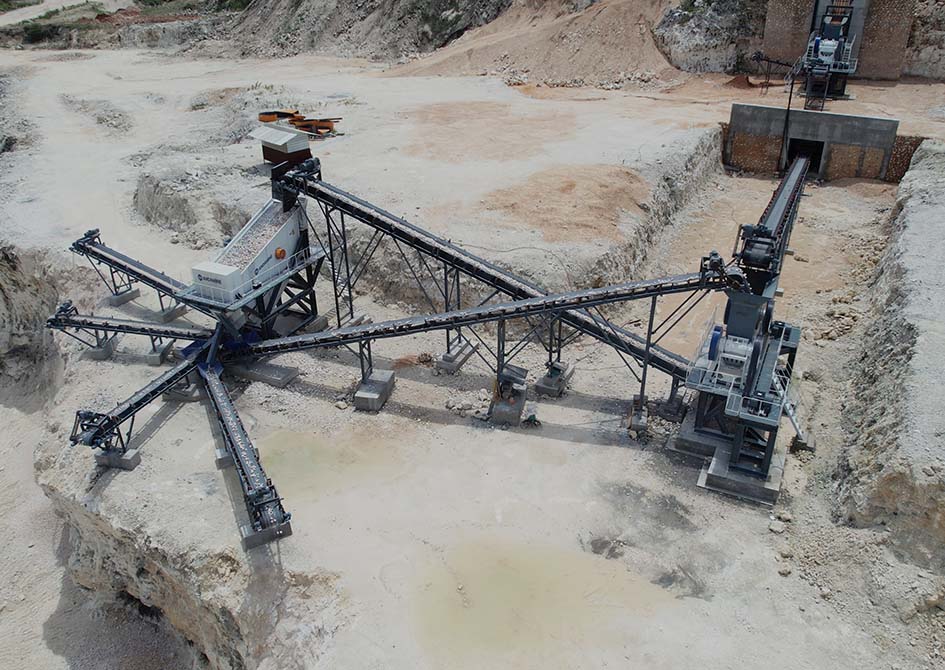 stationary crushing plant for sand making and aggregates in Indonesia