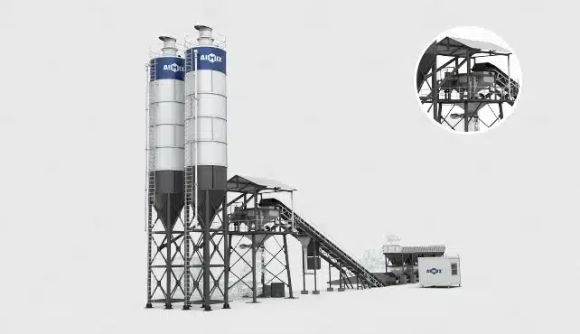what is a dry mix type concrete mixing plant in Indonesia