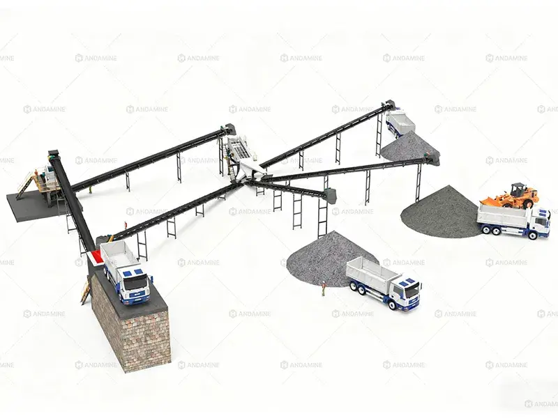 Mesin Penghancur Batu Stasioner 3-in-1 75TPH untuk Menghancurkan Batuan Pegunungan di Indonesia