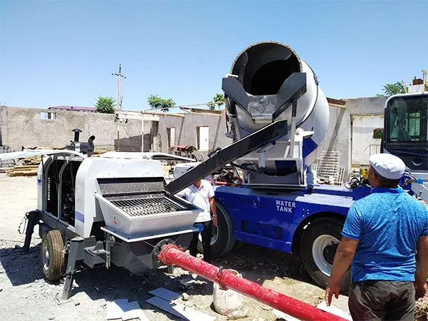 ABT60C diesel trailer pump for making prefab concrete porducts in Uzbekistan