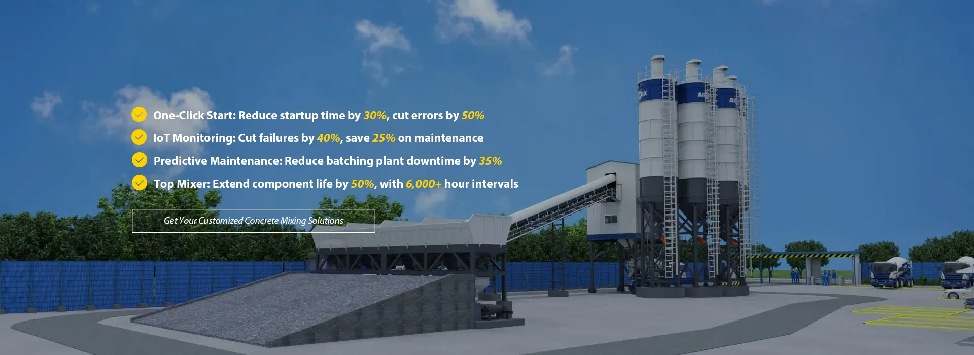 aimix concrete batch mixing plant for sale di Indonesia