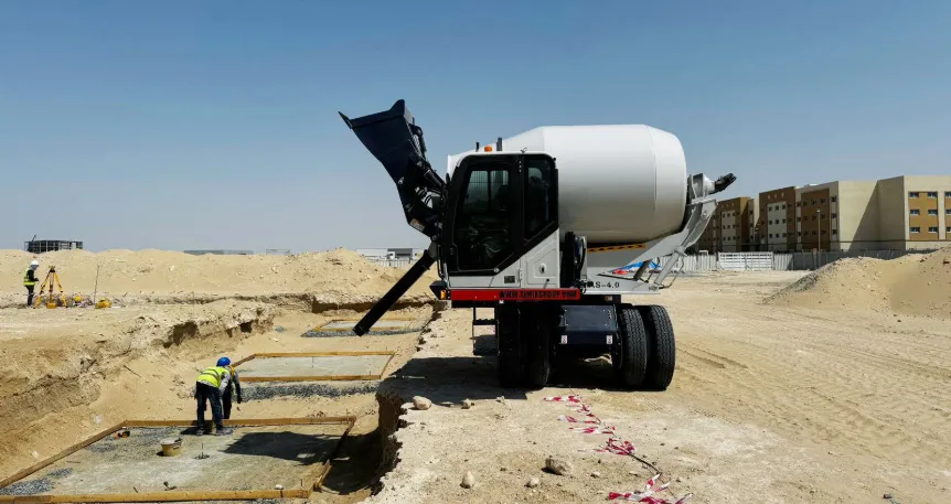 auto loading mixer for building foundation project in Indonesia