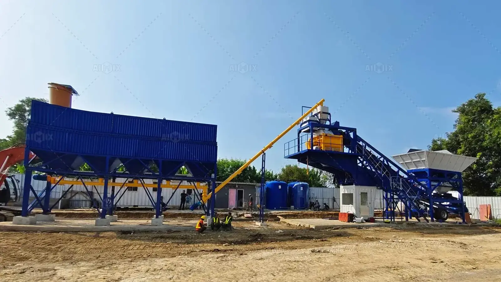 harga batching plant mini indonesia 60cbm for house building