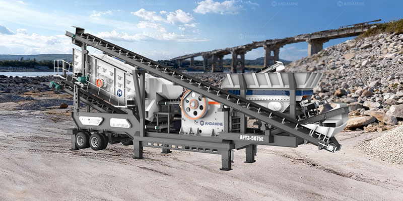 3-in-1 wheel type mobile mesin jaw crusher for sale di Indonesia