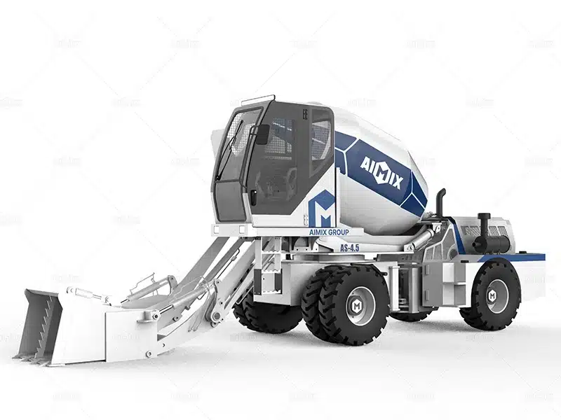 4.5 cbm per batch aimix self loading concrete mixer in Indonesia