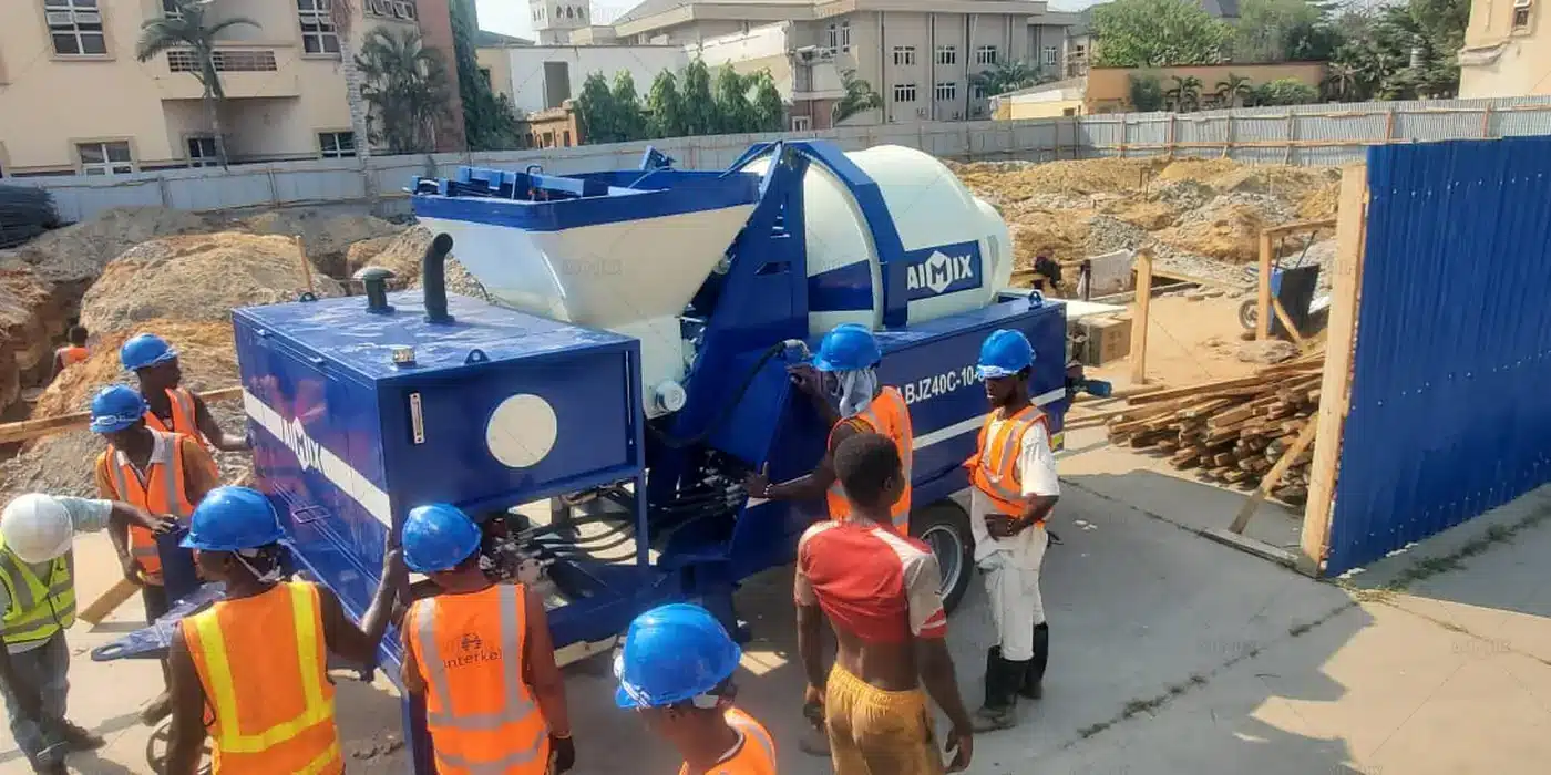 ABJZ40C Diesel small concrete mixer pump for house building