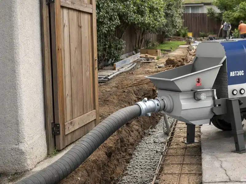 Small Concrete Pumping Machine for Small-Scale Foundations Works in Indonesia
