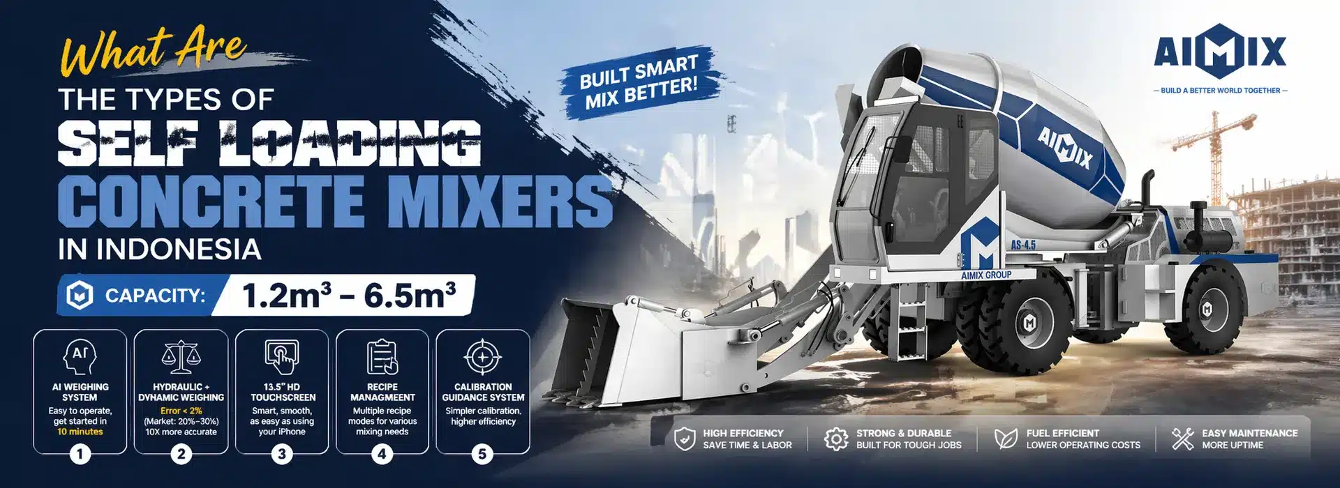 what are the different types of self loading mixer suitable for your Indonesian projects