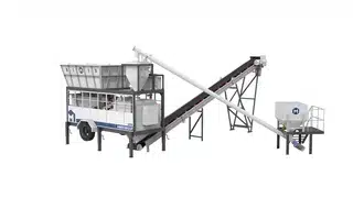 AJSY compact mobile batch plant for sale