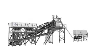AJY-60 portable concrete batch mixing plant for sale