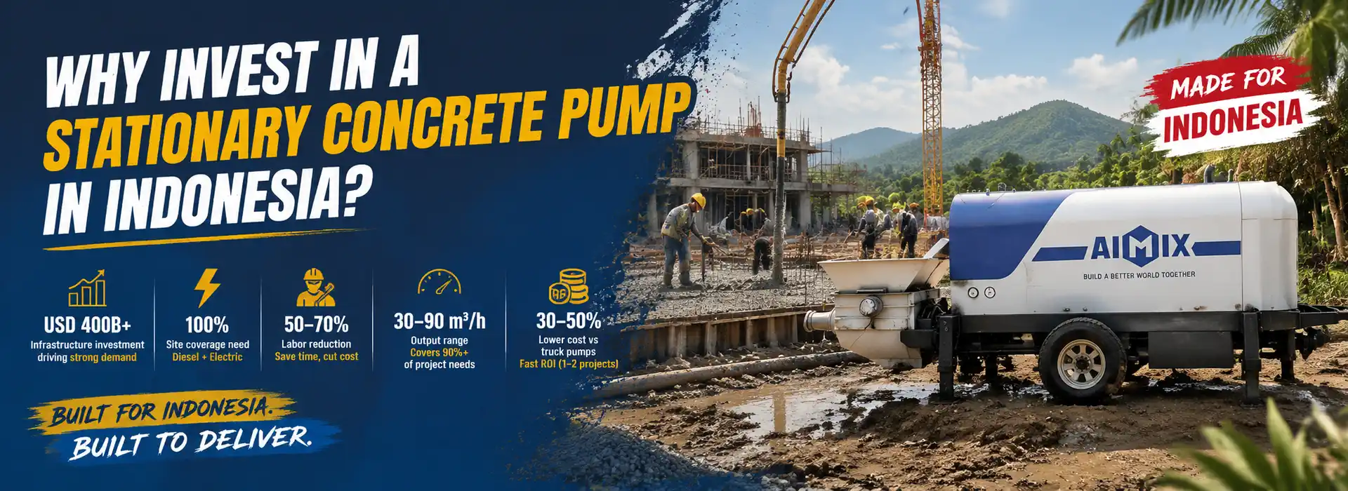 why invest in a stationary concrete pump in Indonesia