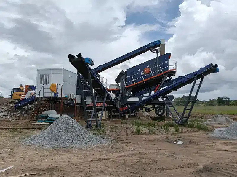 APY4-57110S mobile jaw and cone crushing plant solution
