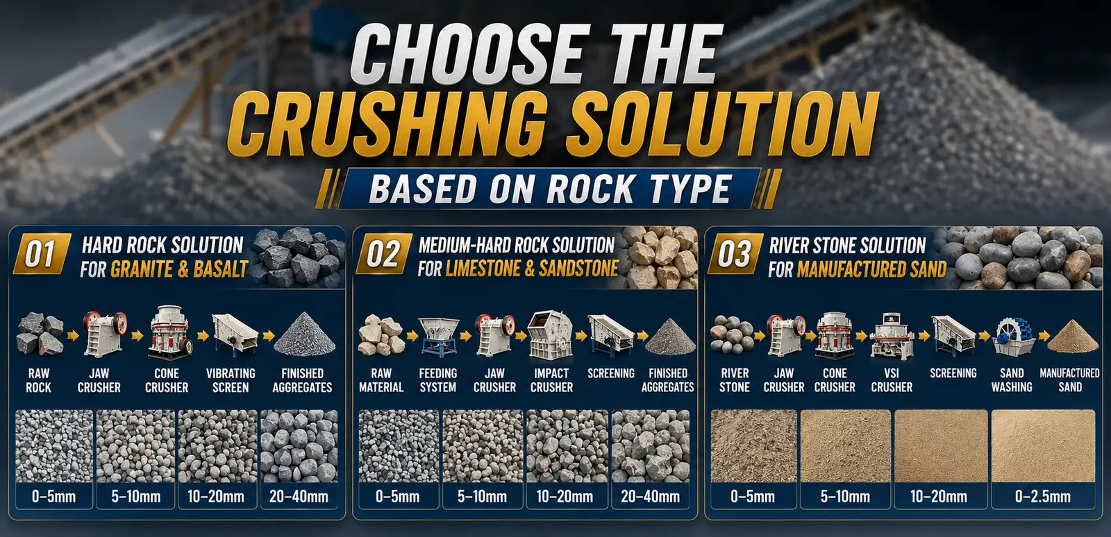 Choose the Crushing Solution Based on Rock Type