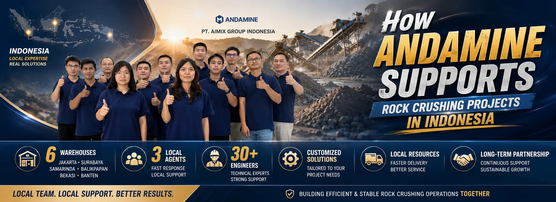 How ANDAMINE Supports Rock Crushing Projects in Indonesia