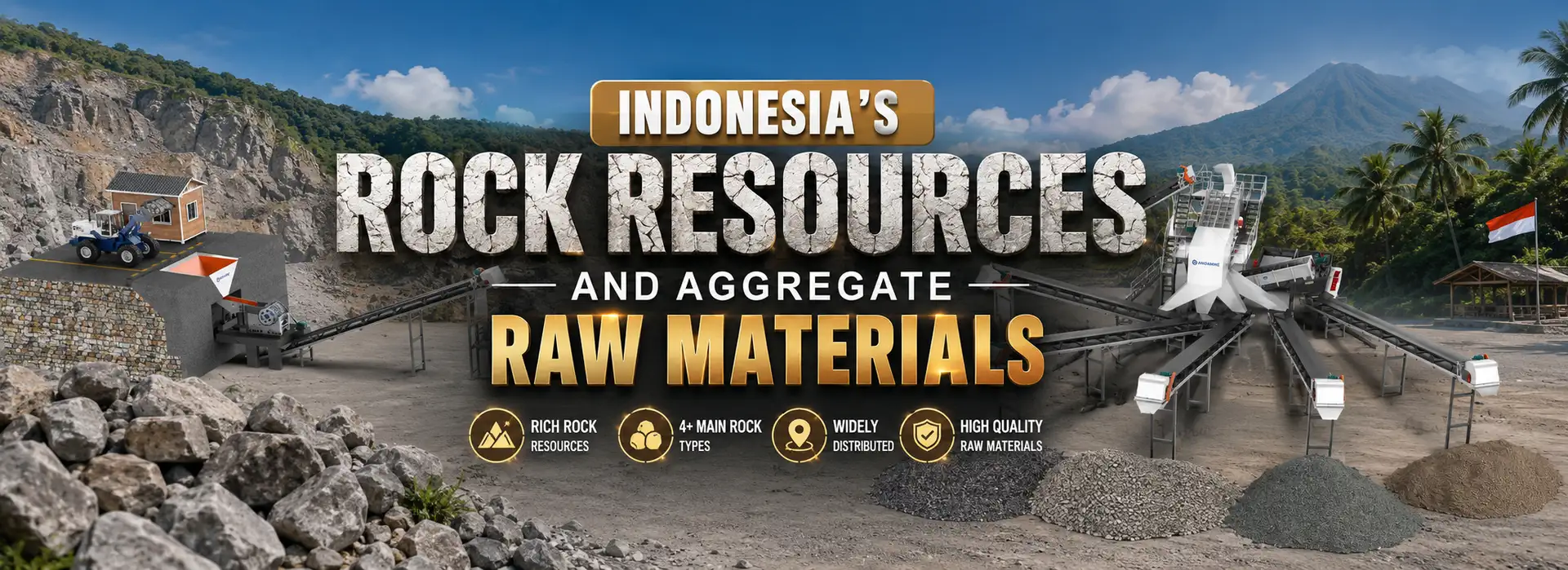 Indonesia’s Rock Resources and Aggregate Raw Materials