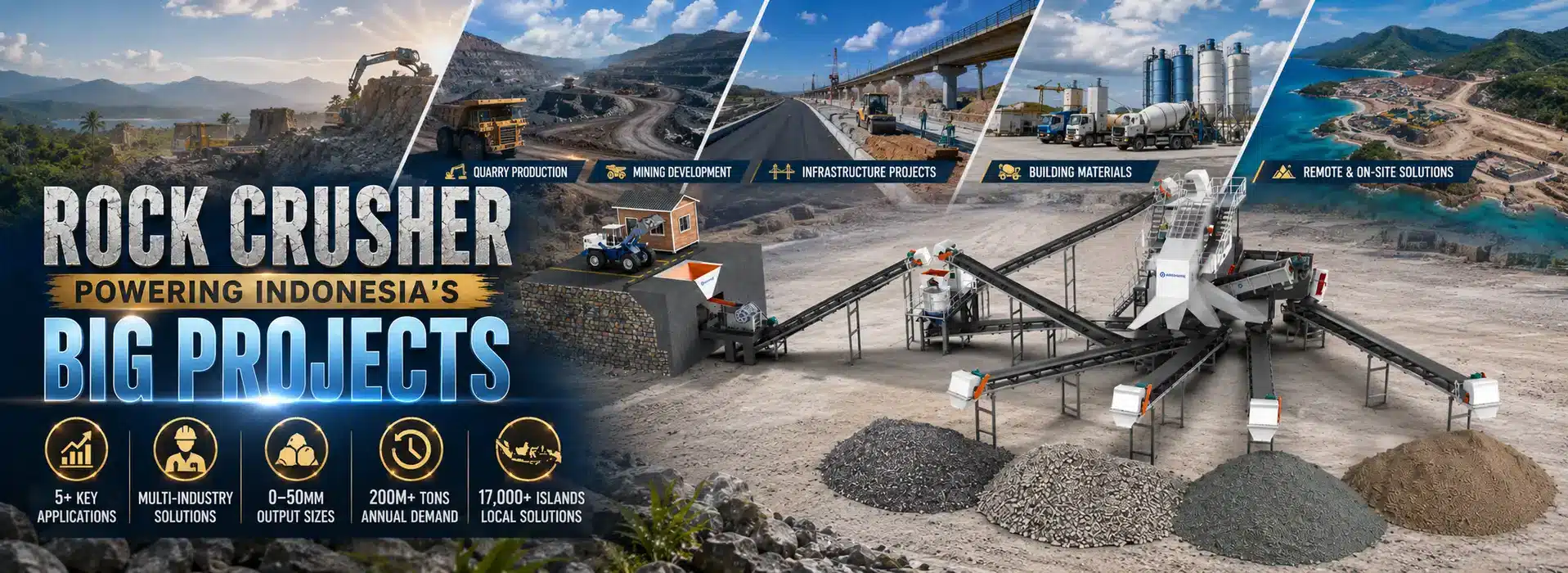 Main Applications of Rock Crusher Machines in Indonesia