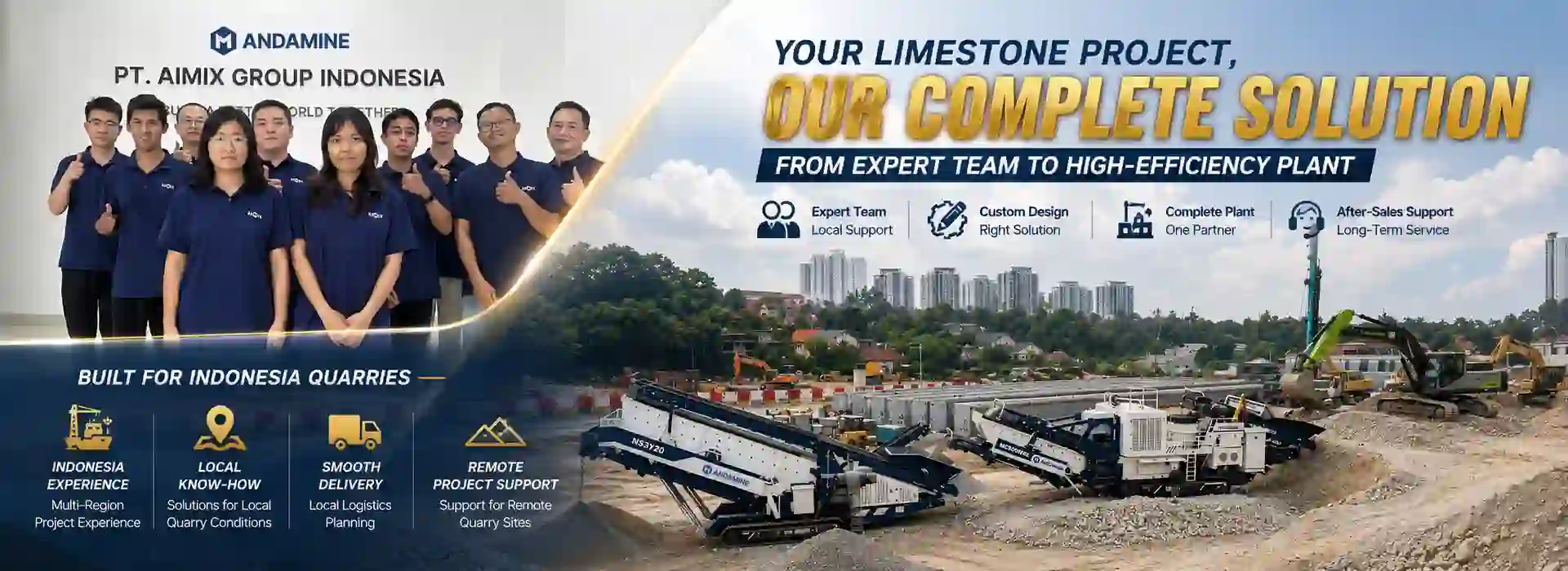Choose ANDAMINE for Limestone Crushing in Indonesia