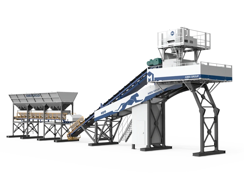 AJQ-70 fast installation on-site concrete batching plant new arrival in Indonesia