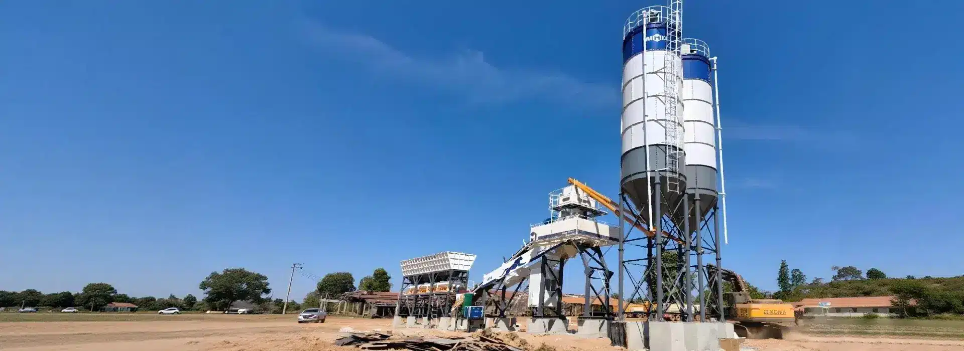 AJQ Compact Wet Mix Batching Plant with No Foundation