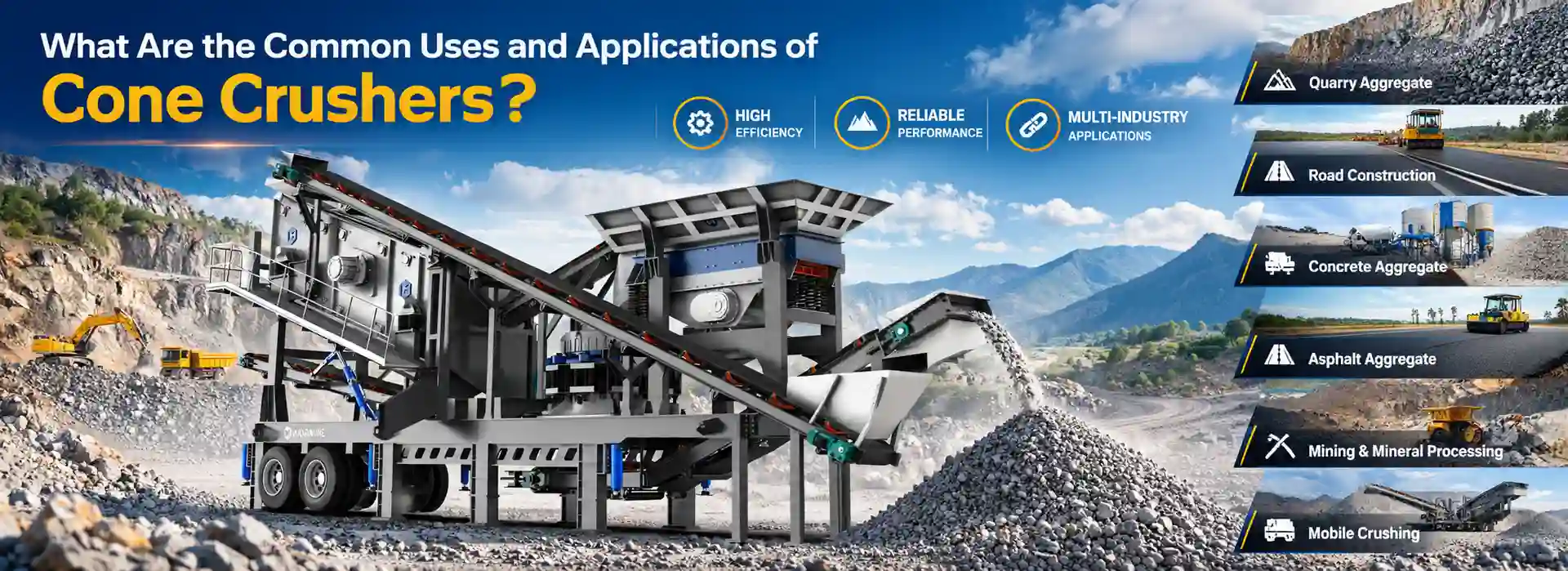 what are the common uses and applications of cone crushers